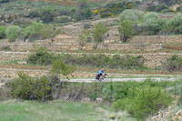 Spanje2004 101
Op weg naar Morella, Ruurd tussen de restangues